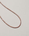 MINI OVAL PEARL NECKLACE [DUST PINK]