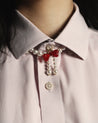 RIBBON COLLAR IN RED