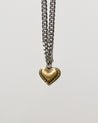 ENGRAVED HEART CURB CHAIN NECKLACE
