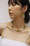Ribbon Necklace in Green