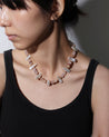 PEACH CHALCEDONY + KESHI PEARL NECKLACE