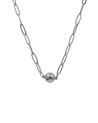 Silver Chunky Oval Chain Necklace