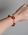 Daisy Garland Bracelet: Red Agate